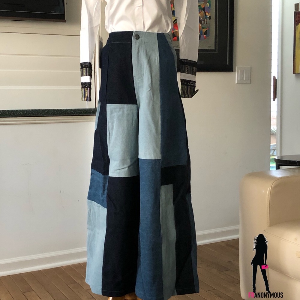 Style Mafia Patchwork Denim High Waist Jeans - Picture 4 of 5